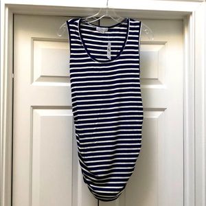 Navy & White Maternity Tank